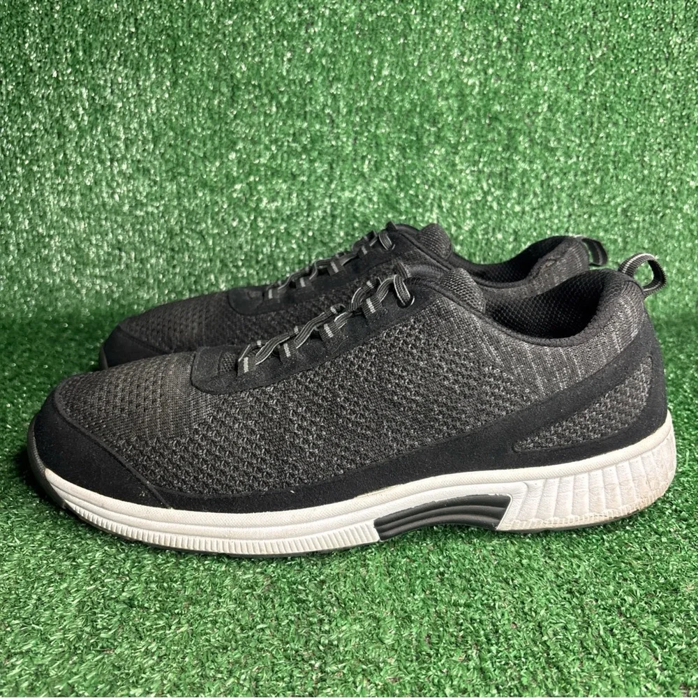 Orthofeet Shoes Black‎ Orthopedic Walking Athletic Sneakers 619 Mens Size 14 D
